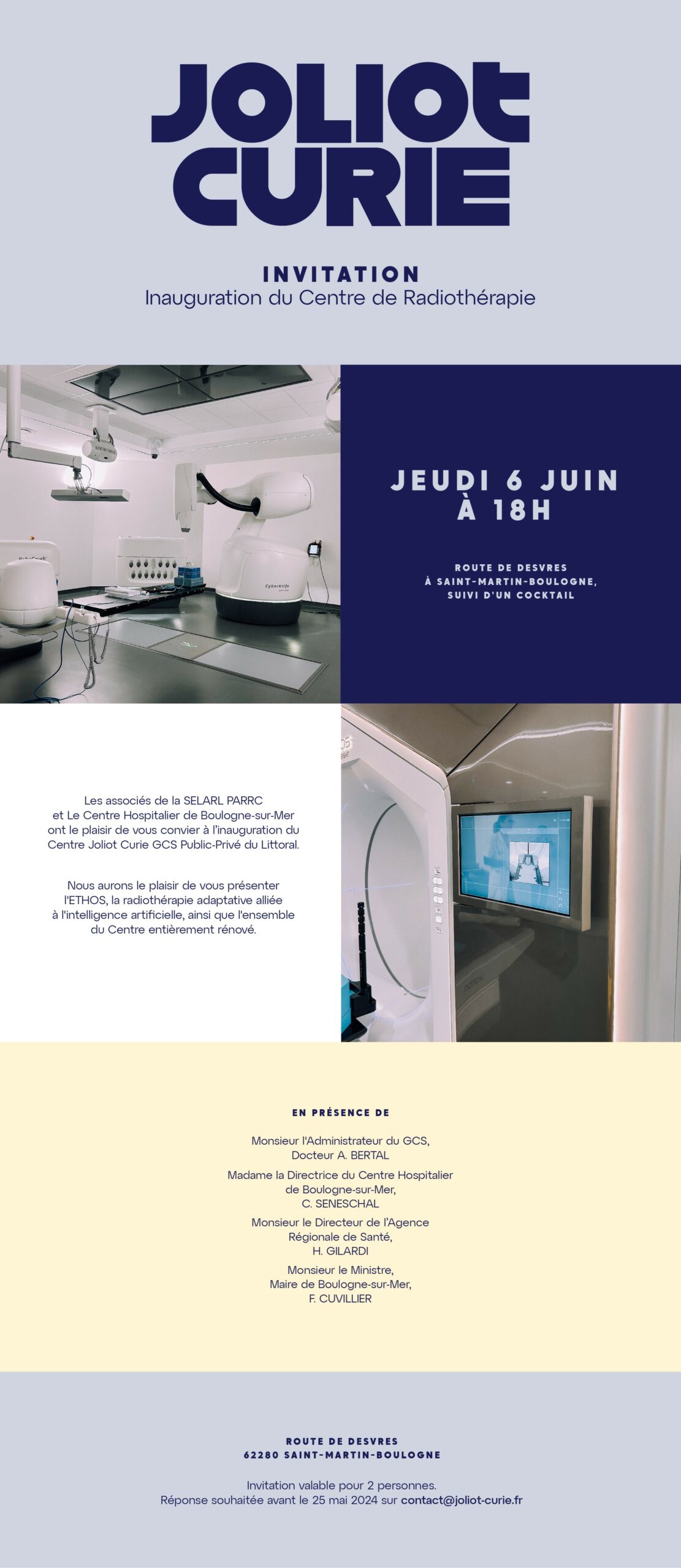 Inauguration du Centre de Radiothérapie Joliot Curie