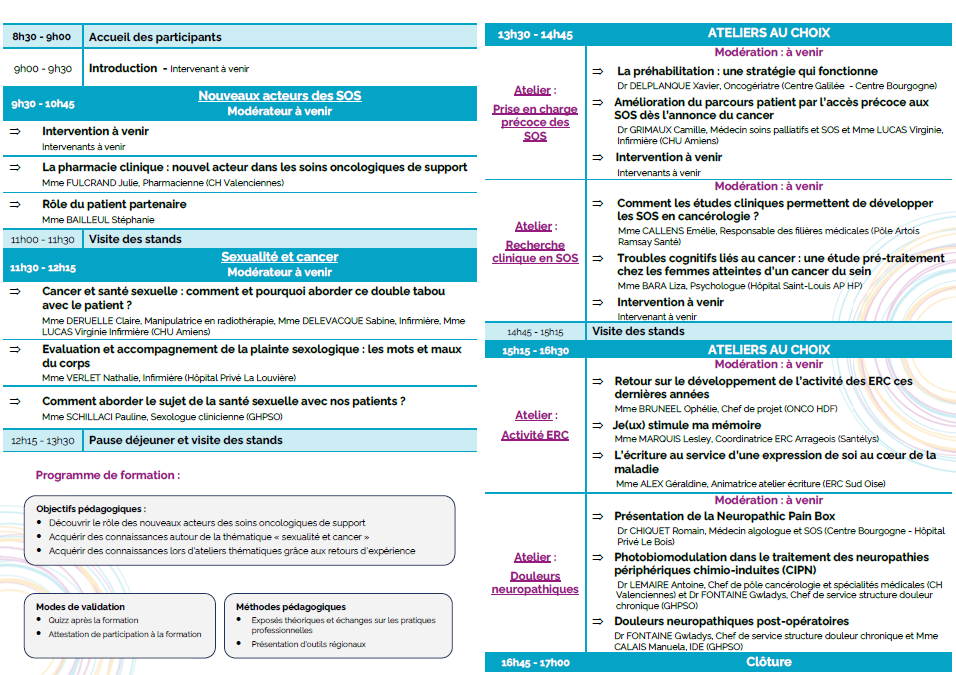 6ème Édition de la journée régionale des Soins Oncologiques de Support 2